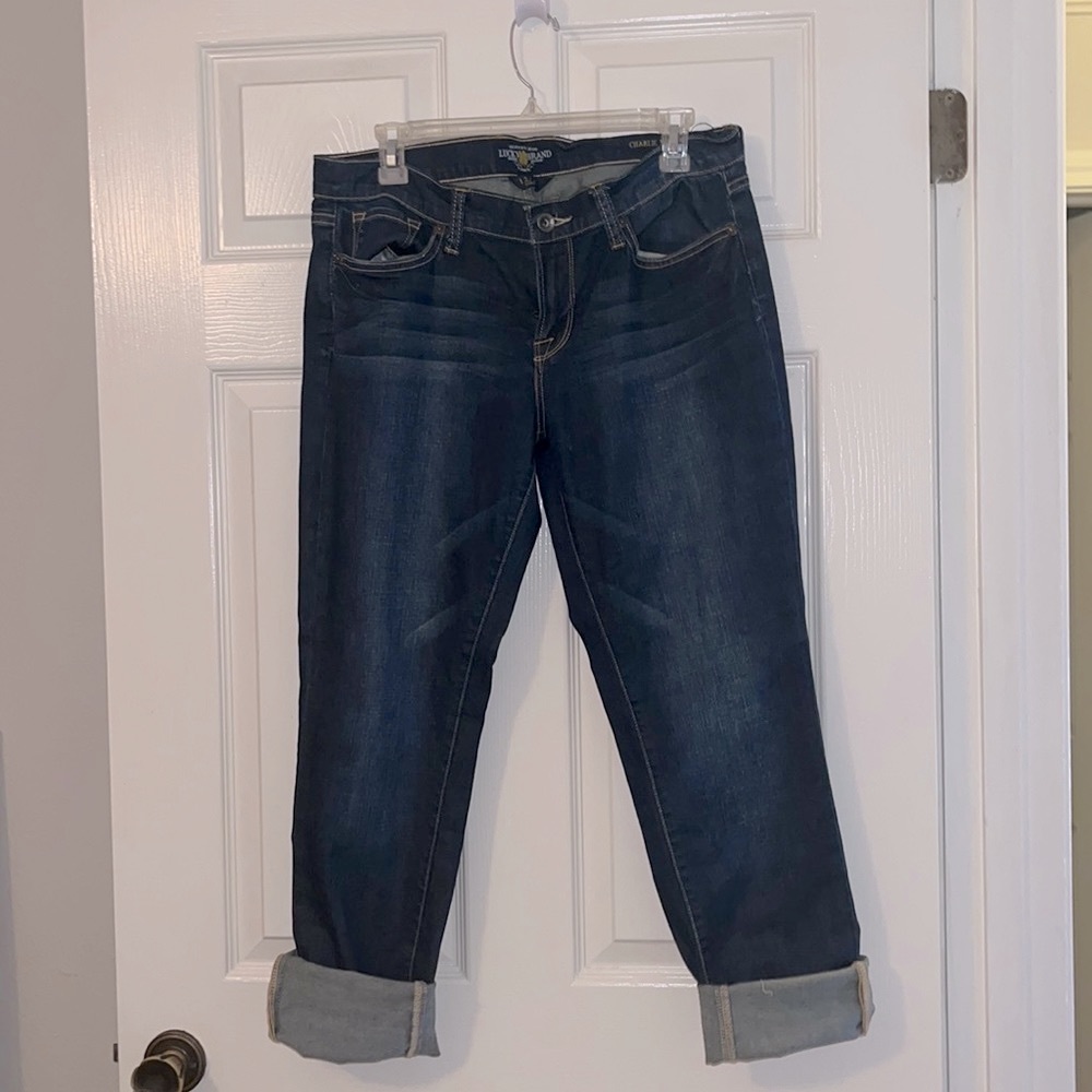 Lucky Brand - Charlie Skinny Jeans. Size 12/31 Regular Cuffed Crop Jeans